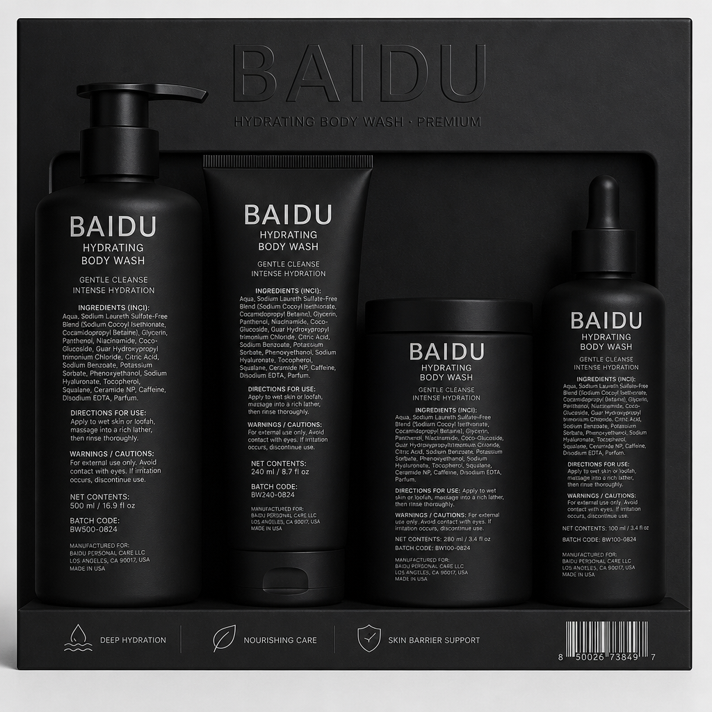 Hydrating Body Wash - Label detail view