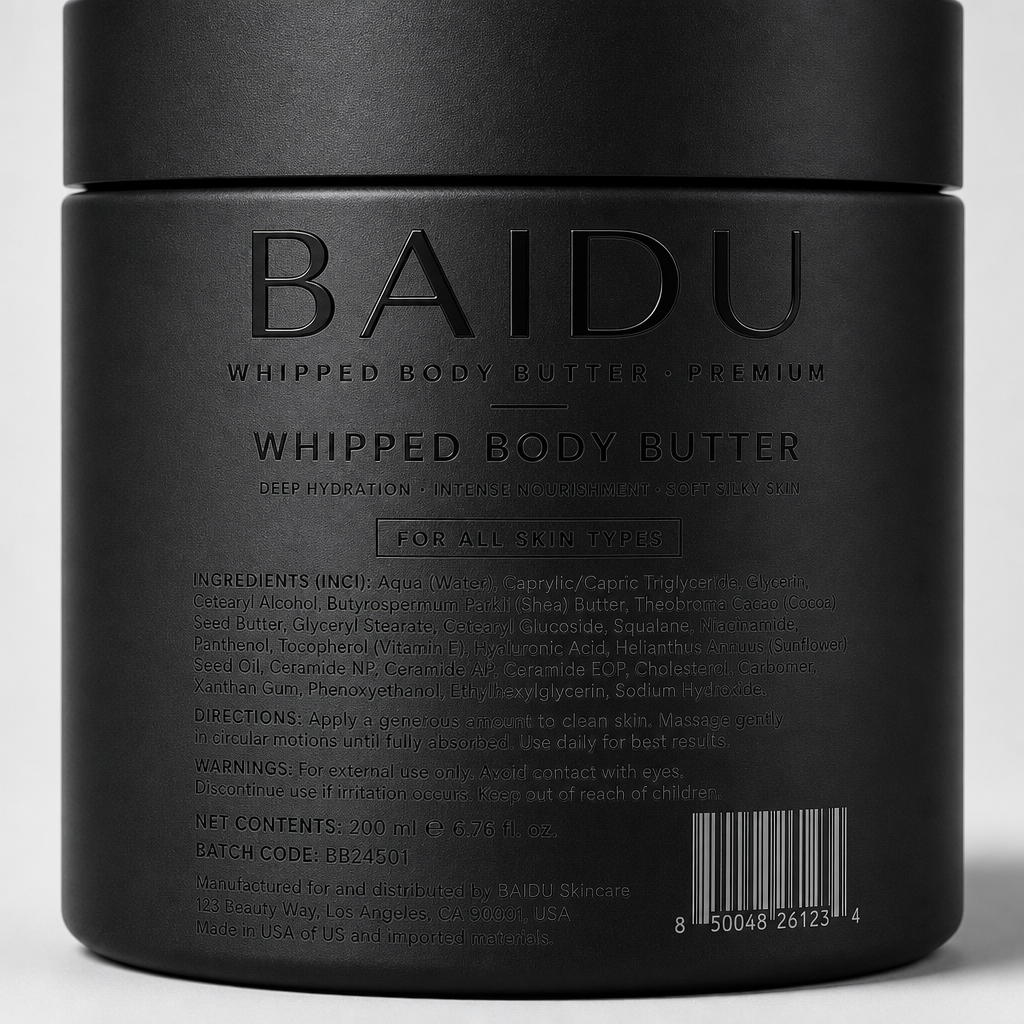 Whipped Body Butter - Label detail view
